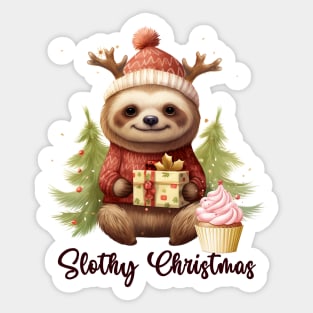 Slothy Christmas Sticker